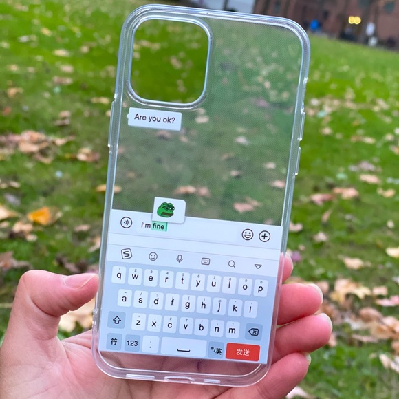 Iphone 12 Pro ARE U OK? lol Clear Case😅 - Picture 2 of 3